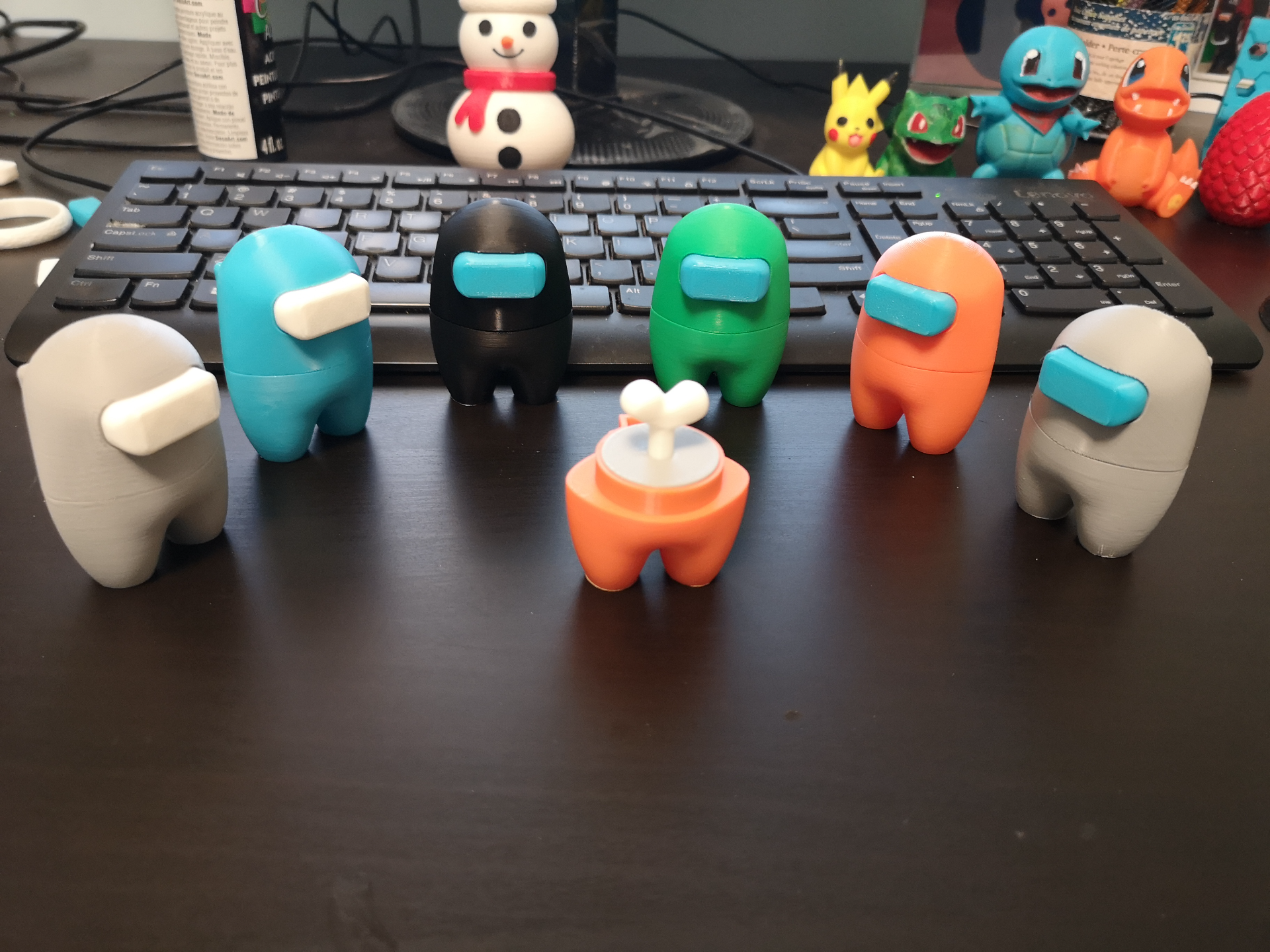 Bonecos Among Us – Kit Tripulação 🚀